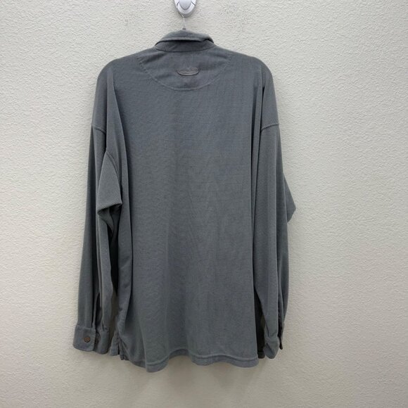 Patagonia Kamuela Grid Grey Fleece Button Up Long Sleeve Shirt 25490 Mens XXL - Picture 6 of 8
